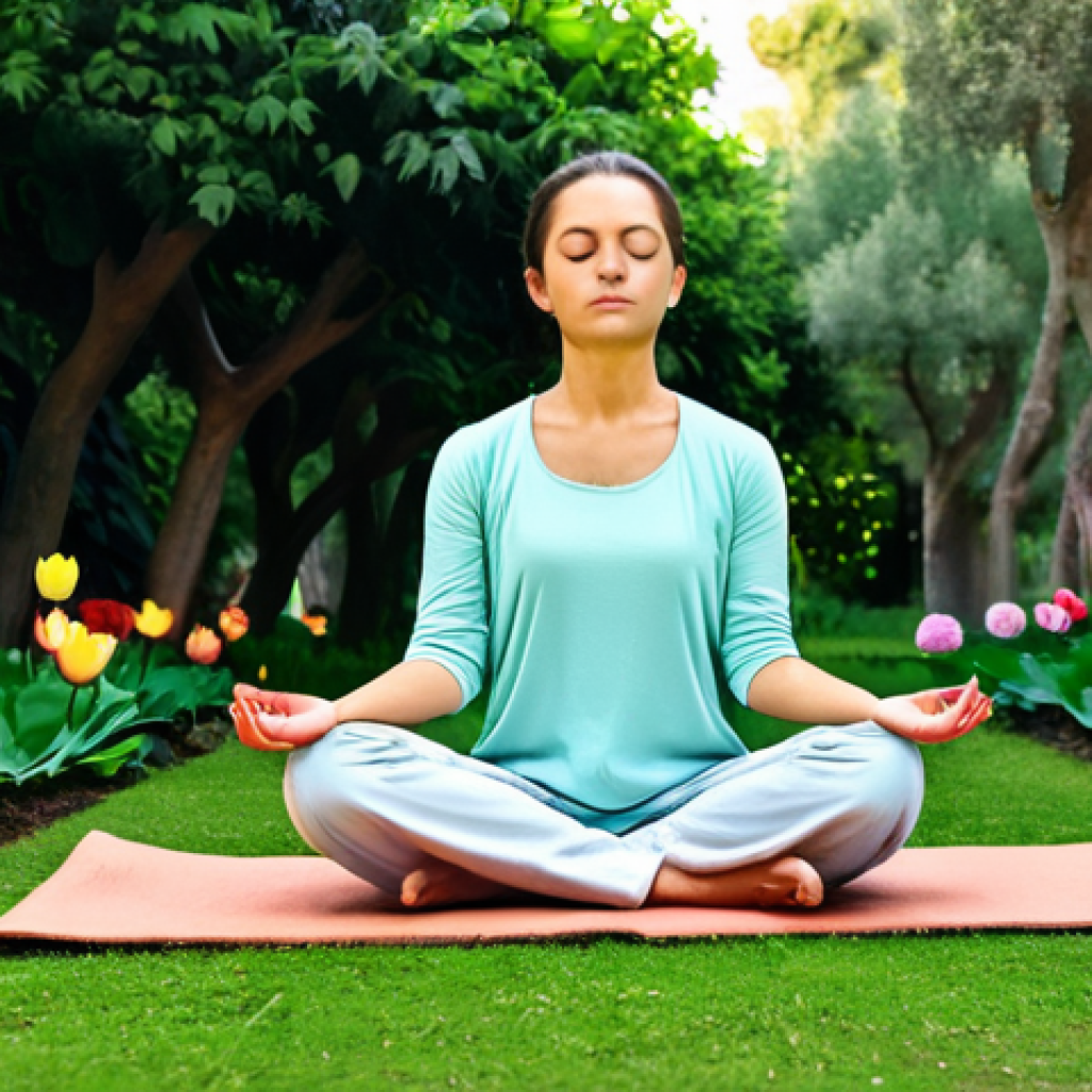 Tranquil Meditation Scene**

A serene individual meditating in a peaceful garden in Lisbon, Portugal, surrounded by lush greenery and colorful flowers, sitting in a lotus position, eyes closed, focused on inner peace. Fully clothed in modest, comfortable clothing, appropriate attire for meditation. Safe for work, professional quality, perfect anatomy, correct proportions, natural pose, high resolution, well-formed hands, proper finger count, natural body proportions, family-friendly.

**