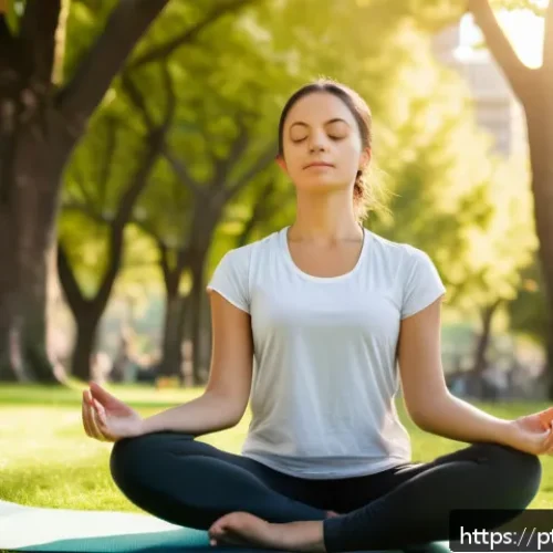 내면의 지혜를 발견하기 위한 노하우 - A serene young adult woman practicing mindful breathing outdoors in a lush urban park during early m...