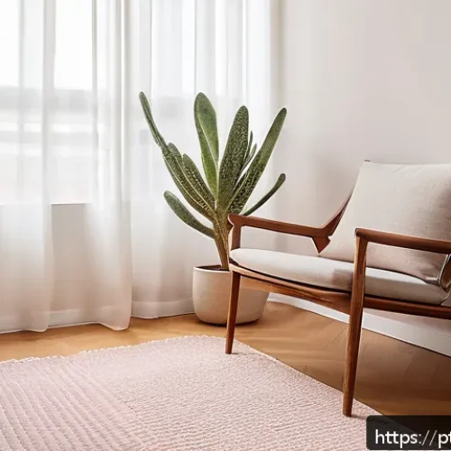 내면의 지혜를 개발하기 위한 환경 설정 - A cozy, sunlit corner of a modern Brazilian apartment designed for self-reflection, featuring large ...